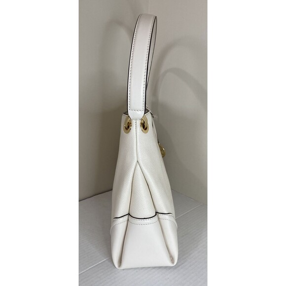 New Michael Kors Nicole Medium Shoulder Bag Leather Light Cream - Picture 5 of 7